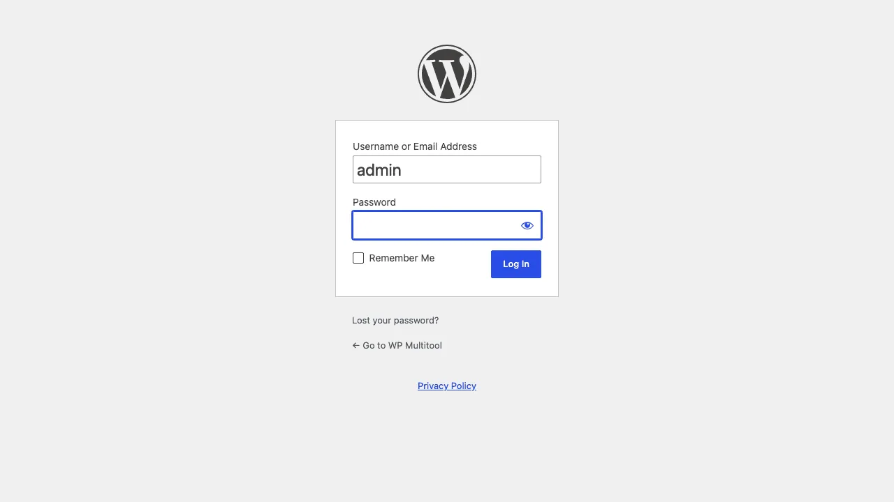 WordPress critical error screen with no way back in