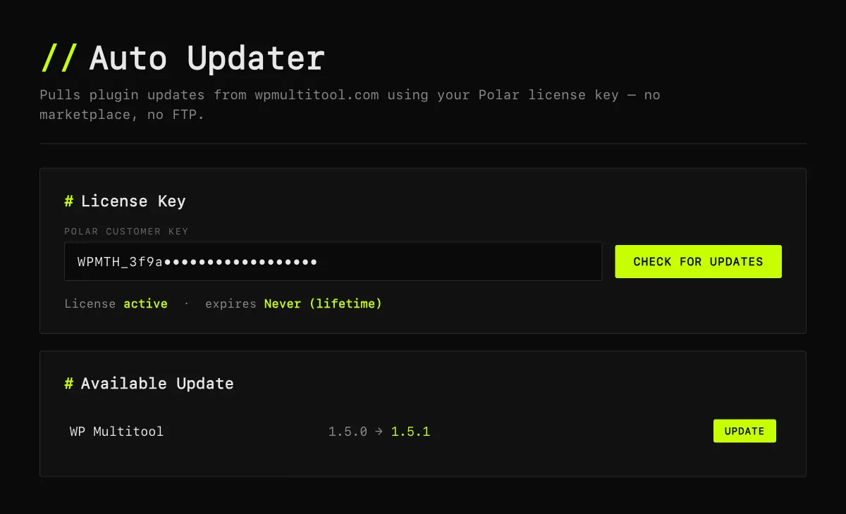 Auto Updater screenshot