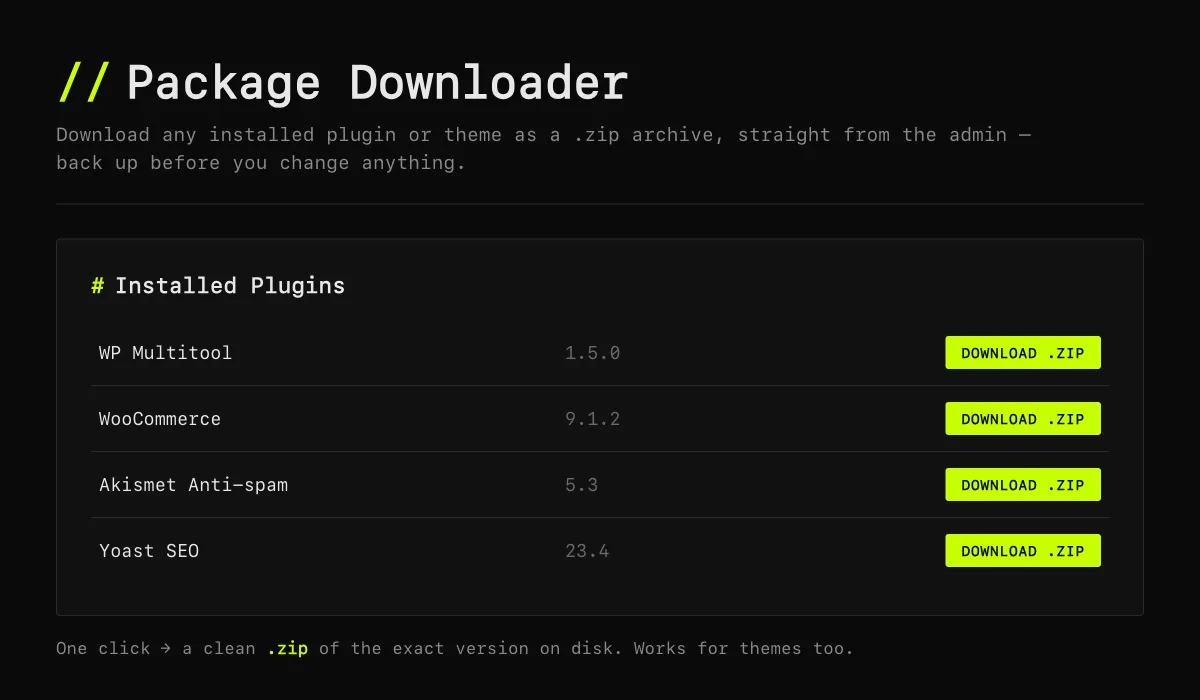 Package Downloader screenshot